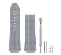 SANDEIN 25 mm Uhrenarmband, kompatibel mit Big Bang Ersatzarmbändern aus weichem Silikon-Gummi, Graue Partikel, 25mm, Classic