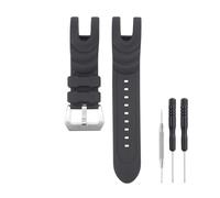 SANDEIN 26 mm Uhrenarmband, kompatibel mit Invicta, weiches Silikon-Gummi-Ersatzarmband für Invicta Reserve Collection Venom Uhrenarmbänder (schwarz + silberfarbene Schnalle)