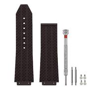 SANDEIN Schwarzes Silikon-Uhrenarmband, kompatibel mit Hublot Big Bang 25 mm