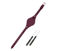 SANDEIN Uhrenarmband, kompatibel mit Fossil, 8 mm, weiches Leder, Ersatzarmband für Fossil ES3077, ES3148, ES3262 und ES4119, ES4176 Serie, Rot + roségoldene Schnalle)