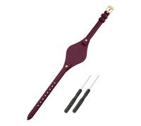 SANDEIN Uhrenarmband, kompatibel mit Fossil, 8 mm, weiches Leder, Ersatzarmband für Fossil ES3077, ES3148, ES3262 und ES4119, ES4176 Serie, Rot + goldene Schnalle)