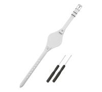 SANDEIN Uhrenarmband, kompatibel mit Fossil, 8 mm, weiches Leder, Ersatzarmband für Fossil ES3077, ES3148, ES3262 und ES4119, ES4176 Serie, Weiß + silberfarbene Schnalle