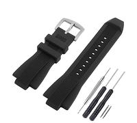 SANDEIN Uhrenarmband kompatibel mit Michael Kors - Silikon-Gummi-Ersatzarmband für Michael Kors Uhren - Schwarz, 13 mm, Klassisch, Wasserdicht, Unisex