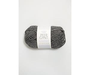 Sandnes Garn 1101001053 Handstrickgarn, Wolle, dark grey mottled, 50 Gramm je Knäuel = ca. 91 Meter