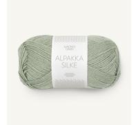 Sandnes Garn Alpakka Silke col.8521 støvet lys grønn ca.200 m 50 g