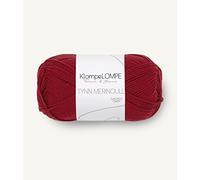 Sandnes Garn KlompeLOMPE Tynn Merinoull col. 4236 dyp julerod ca.175 m 50 g