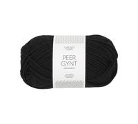 Sandnes Garn Peer Gynt Schurwolle in col. 1099 black