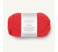 Sandnes Garn Sunday by PetiteKnit Merinowolle in col. 4008 Poppy