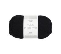 Sandnes Garn Tynn Peer Gynt ca. 205 m col. 1099 svart 50 g
