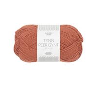 Sandnes Garn Tynn Peer Gynt Schurwolle in col. 3535 lys kobberbrun