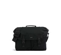 Sandqvist - Umhängetasche 16L - Everyday Messenger Bag Black aus Leder - schwarz schwarz one size