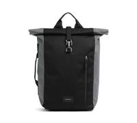Sandqvist Ground Dante Vegan Rolltop Rucksack schwarz/grün, Kunstfaser, Unisex, 16L