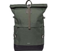 Sandqvist Icon Rolltop Backpack L Dawn Green With Dark Brown Leather OneSize