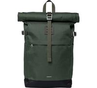Sandqvist Rucksack Icon M Rolltop – dunkelgrün, Kunstfaser, Unisex, 23 L