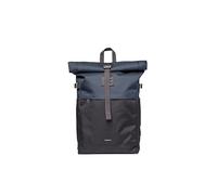 Sandqvist Icon Rolltop Laptop Rucksack 14”, 23L, Navy & Schwarz, wasserabweisend, 14" Laptopfach, recycelte Materialien