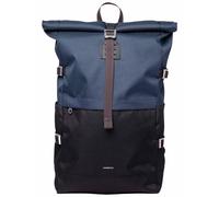 Sandqvist - Icon Rolltop Backpack 26 - Daypack grau/blau (Multi Black / Navy with Black Leather)