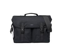Sandqvist - Umhängetasche 16L - Everyday Messenger Bag Black aus Leder - schwarz schwarz one size