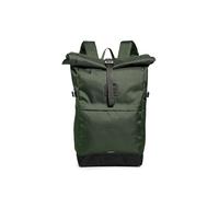 Sandqvist Unisex ICON Rolltop M Backpack, Dawn Green with Dark Brown Leather