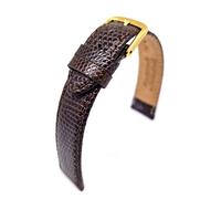 Sandtuhr Uhrenarmband echt Eidechse 20mm Mokka braun Made in Germany