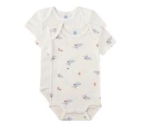 Sanetta 2er-Pack Bodys kurzarm Esel 68 weiß/hellblau