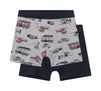 Sanetta Jungen-Hipshorts Doppelpack hellgrau melange aus Baumwolle Größe 116