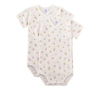 Sanetta 2er-Pack Wickelbodys kurzarm Blumen 56 natur