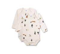 Sanetta 2er-Pack Bodys langarm Wald 74 natur/bunt