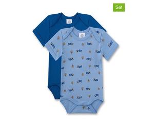 Sanetta 2er-Set: Bodys in Hellblau - Größe 74 | Baby Bodys
