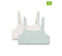 Sanetta - Kid's Doppelpack Bustier 349463 - Alltagsunterwäsche, Gr. 176, grau/weiß (Skylight)