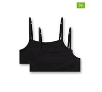 Sanetta Bustier-Doppelpack Kinder 349462 – Alltagsunterwäsche, Gr. 140, schwarz (DarkNavy)
