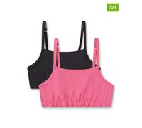 Sanetta Mädchen-Bustier (Doppelpack) Rosa | Bequemes und angenehmes Bustier für Mädchen aus Bio-Baumwolle. Inhalt: 2er Set Mädchen Bustier 176