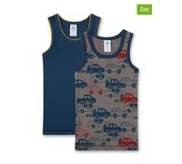 Sanetta 2er-Set: Hemdchen in Dunkelblau - Größe 104 | Kinder Waesche