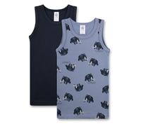 Sanetta 2er-Pack Unterhemden Mammut 116 blau/marine