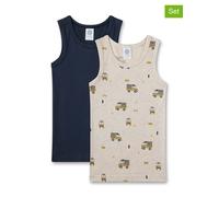 Sanetta 2er-Set: Hemdchen in Dunkelblau - Größe 80 | Kinder Waesche