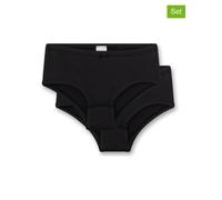 Sanetta - Kid's Doppelpack Cutbrief 349434 - Unterhose, Gr. 140, schwarz (DarkNavy)