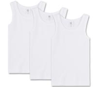 Sanetta 3er Pack Jungen Unterhemd Shirt ohne Arm Tank Top Basic - Weiß 164 (12-13 Years) 164 Weiß