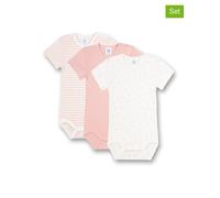 Sanetta Body Kurzarm (Dreierpack) Weiß Dots Rosa und Rosa Ringel | Hochwertiger und nachhaltiger Body für Mädchen aus Bio-Baumwolle. Inhalt: 3er Set Baby Body 062