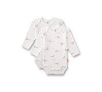 Sanetta Baby-Body (Doppelpack) langarm beige Robbe | Hochwertiger und nachhaltiger Body für Jungen aus 100% Bio-Baumwolle.