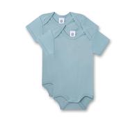 Sanetta Baby-Body halbarm (Doppelpack) Blau | Hochwertiger und nachhaltiger Body für Jungen aus Bio-Baumwolle. Kurzarm Body | Inhalt: 2er Set Baby Body