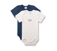 Sanetta Baby-Body kurzarm (Doppelpack) blau und beige Koala | Hochwertiger und nachhaltiger Body für Jungen aus Bio-Baumwolle.
