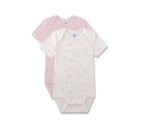 Sanetta Baby-Body kurzarm (Doppelpack) rosa & off-white Blumen | Hochwertiger und nachhaltiger Body für Jungen aus Bio-Baumwolle. Inhalt: 2er Set Baby Body