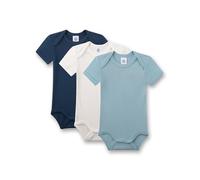 Sanetta Baby-Body kurzarm (Dreierpack) hellblau | Hochwertiger und nachhaltiger Body für Jungen aus Bio-Baumwolle.