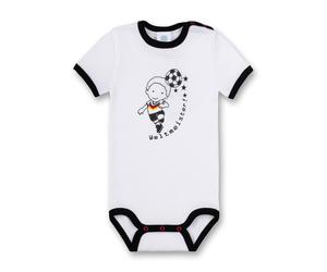 Sanetta Baby Body, Kurzarm, Strampler mit Aufdruck "Weltmeister" Weiß / 86 86 Weiß
