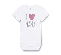 Sanetta Baby-Body kurzarm weiß I love Mama | Hochwertiger und nachhaltiger Body für Babys aus Bio-Baumwolle. Baby Body