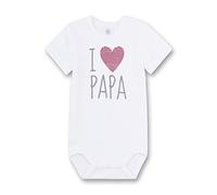 SANETTA Baby Body 1/4 Arm HERZ weiß - Junge,Mädchen - Gr. 68