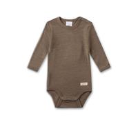 Sanetta Body langarm Beige aus Merinowolle & Seide | Hochwertiger und nachhaltiger Body für Mädchen & Jungen aus Wolle-Seide-Mix. Baby Body 44