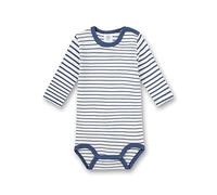 Sanetta Baby-Body langarm blau Ringel | Hochwertiger und nachhaltiger Body für Jungen aus Bio-Baumwolle. Baby Body