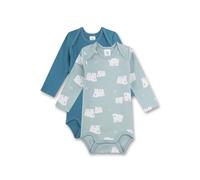 Sanetta Baby-Body langarm (Doppelpack) blau Eisbär | Hochwertiger und nachhaltiger Body für Jungen aus Bio-Baumwolle. Inhalt: 2er Set Baby Body