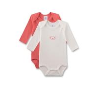Sanetta Baby-Body langarm (Doppelpack) rosa und beige | Hochwertiger und nachhaltiger Body für Mädchen aus Bio-Baumwolle.