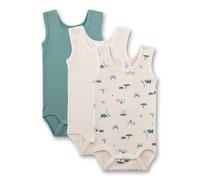 Sanetta Baby-Bodys (3er-Pack) beige ohne Arme Jungelprint | Hochwertiger und nachhaltiger Body für Jungen aus 100% Bio-Baumwolle.